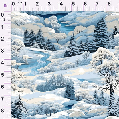 Frosted Pines Pattern 5 Minky Fabric