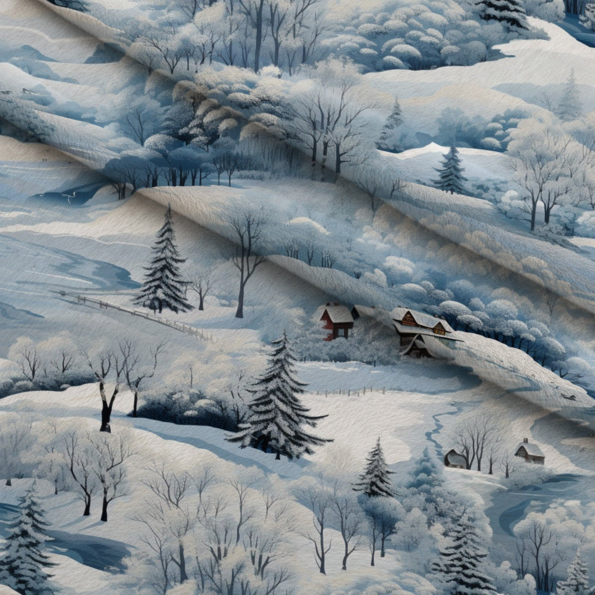 Frosted Pines Pattern 6 Minky Fabric