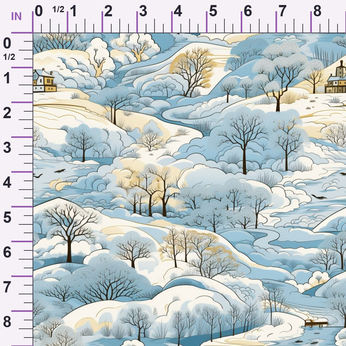 Frosted Pines Pattern 7 Minky Fabric