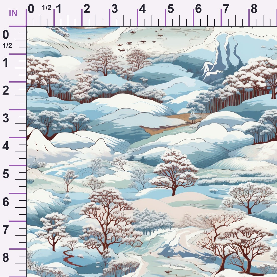 Frosted Pines Pattern 8 Minky Fabric