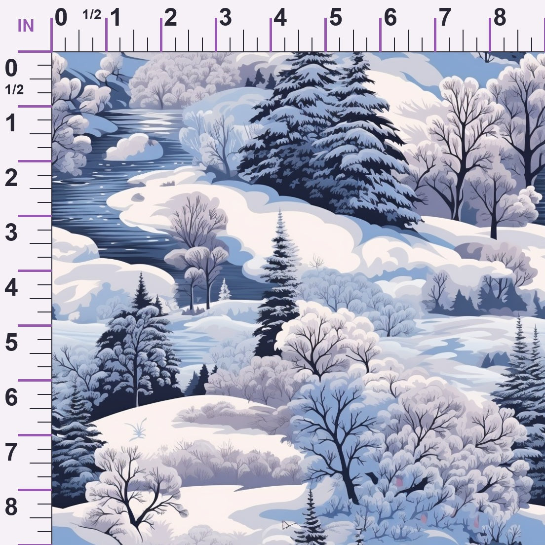 Frosted Pines Pattern 9 Minky Fabric