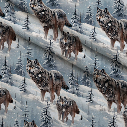 Frosted Woodland Pattern 2 Minky Fabric
