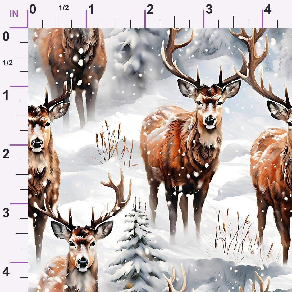 Frosted Woodland Pattern 3 Minky Fabric