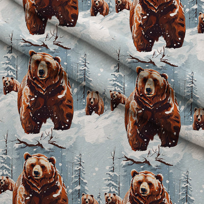 Frosted Woodland Pattern 4 Minky Fabric