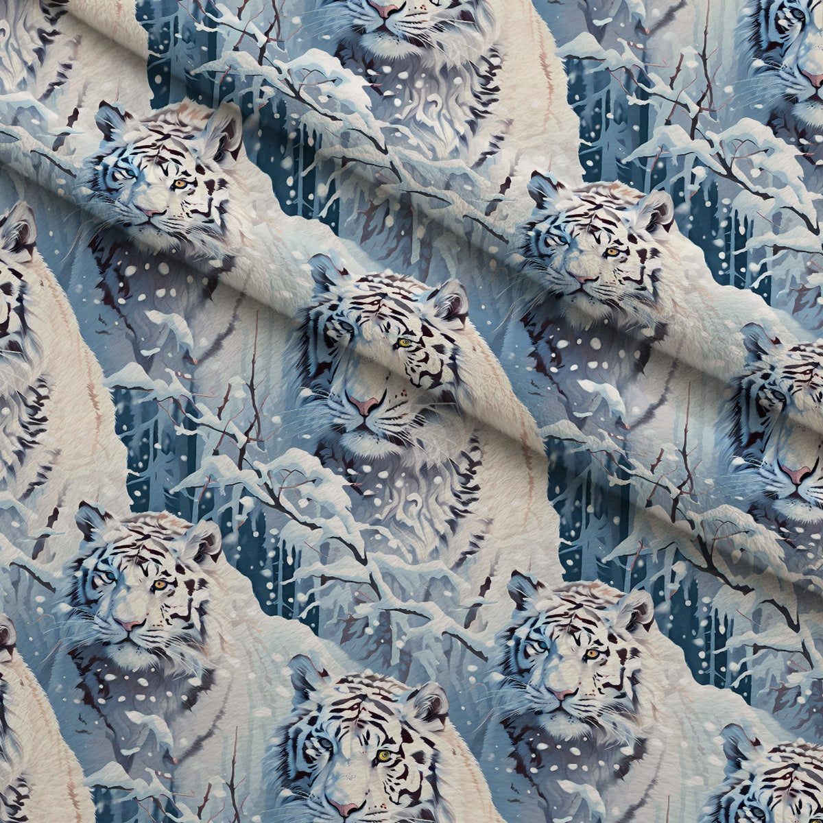 Frosted Woodland Pattern 7 Minky Fabric