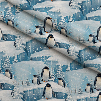 Frosted Woodland Pattern 8 Minky Fabric