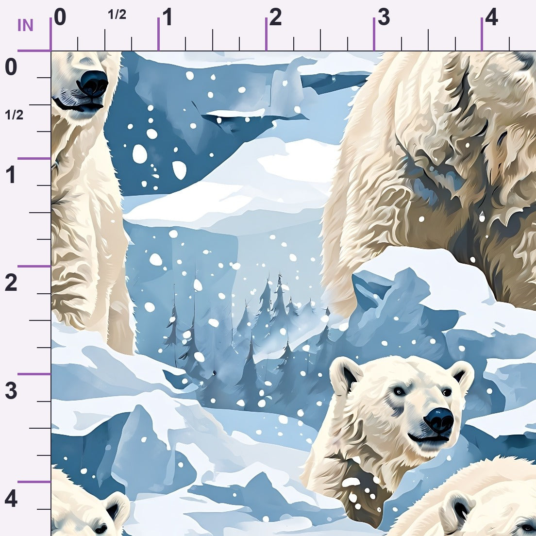 Frosted Woodland Pattern 9 Minky Fabric