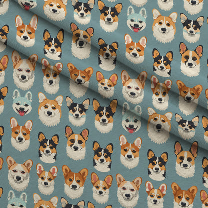 Furry Faces Pattern 1 Minky Fabric