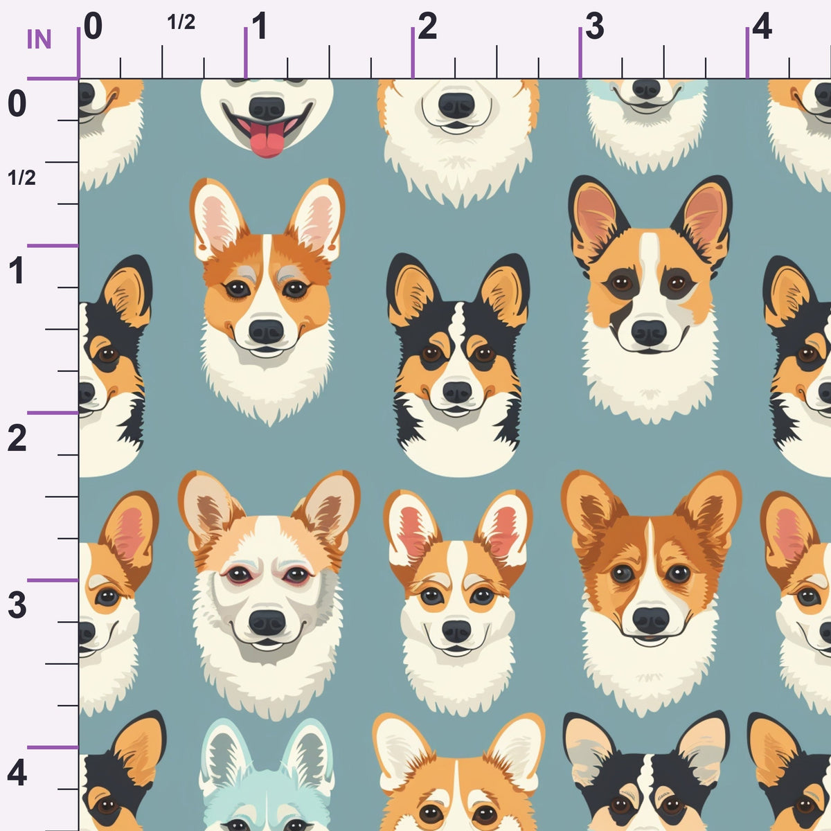 Furry Faces Pattern 1 Minky Fabric