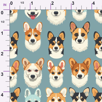 Furry Faces Pattern 1 Minky Fabric