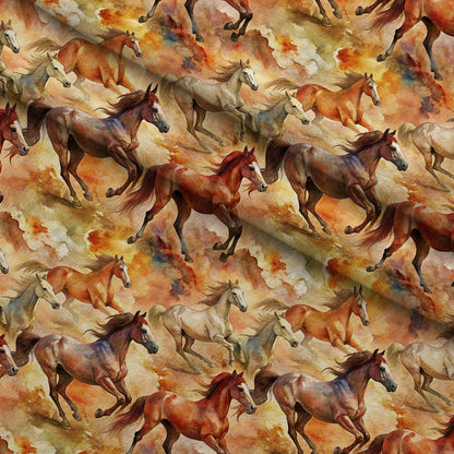 Galloping Mustangs Pattern 10 Minky Fabric