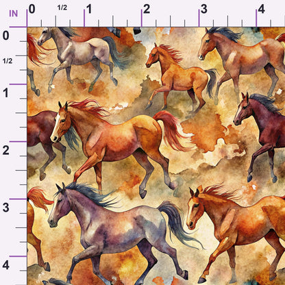 Galloping Mustangs Pattern 11 Minky Fabric