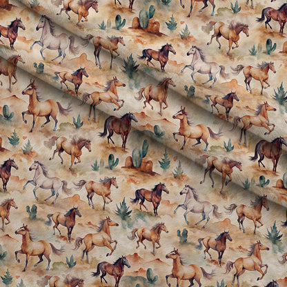 Galloping Mustangs Pattern 19 Minky Fabric