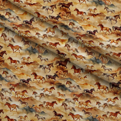 Galloping Mustangs Pattern 5 Minky Fabric