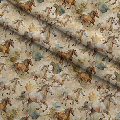 Galloping Mustangs Pattern 7 Minky Fabric