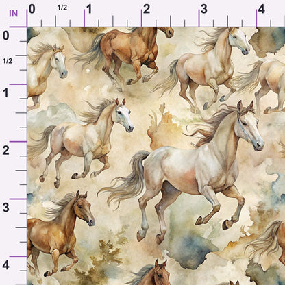 Galloping Mustangs Pattern 7 Minky Fabric