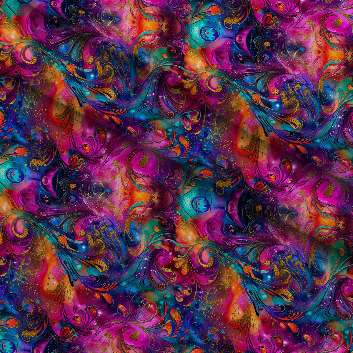 Geode Glow Pattern 1 Minky Fabric
