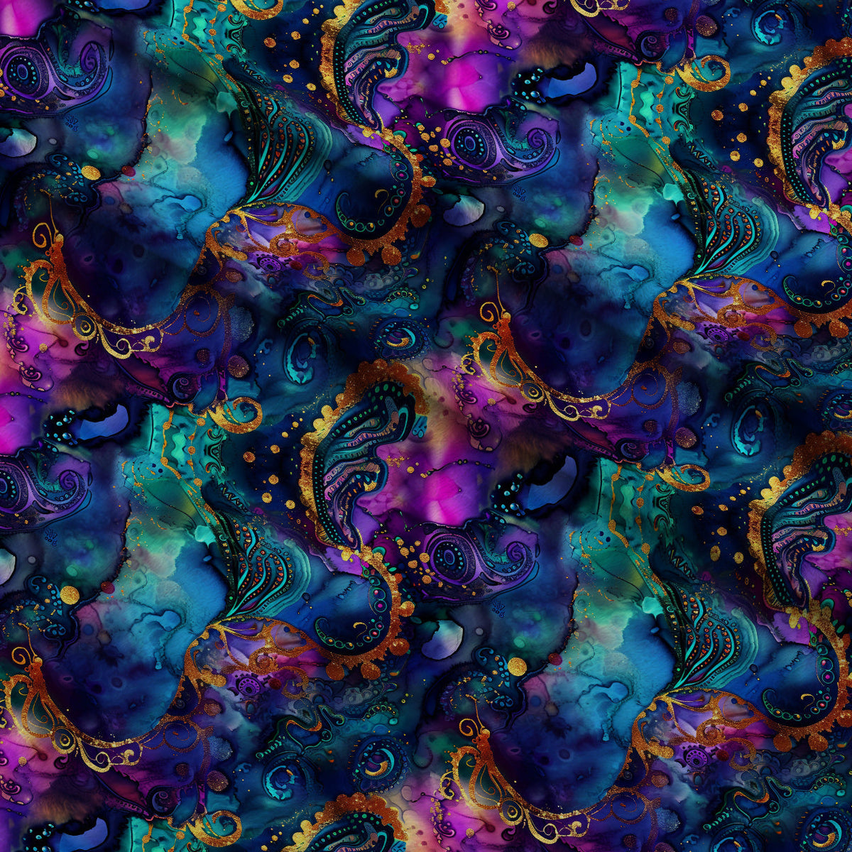 Geode Glow Pattern 12 Minky Fabric