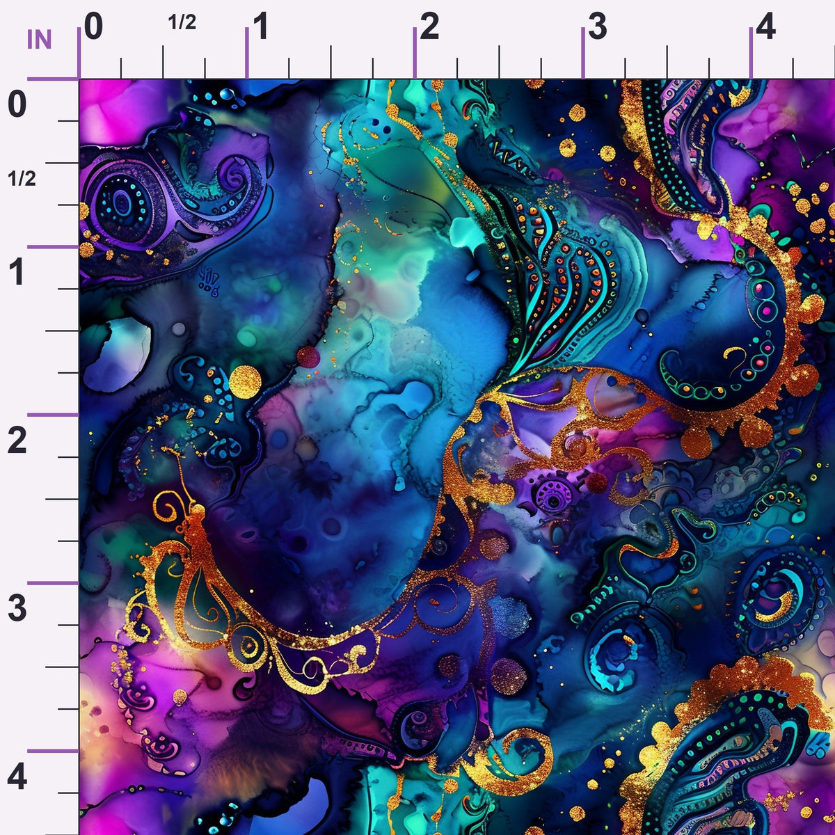 Geode Glow Pattern 12 Minky Fabric