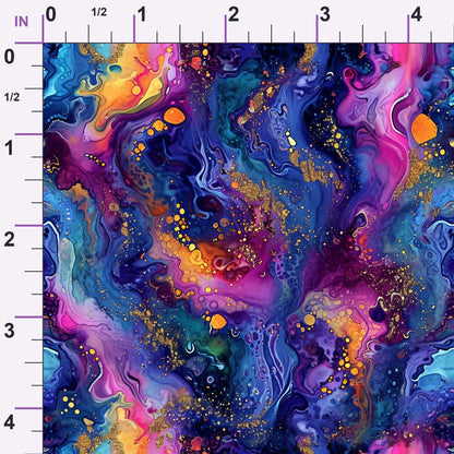 Geode Glow Pattern 13 Minky Fabric