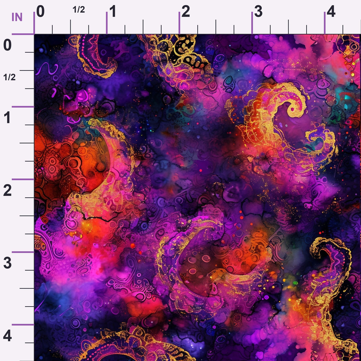 Geode Glow Pattern 14 Minky Fabric