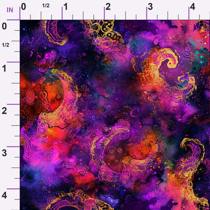 Geode Glow Pattern 14 Minky Fabric