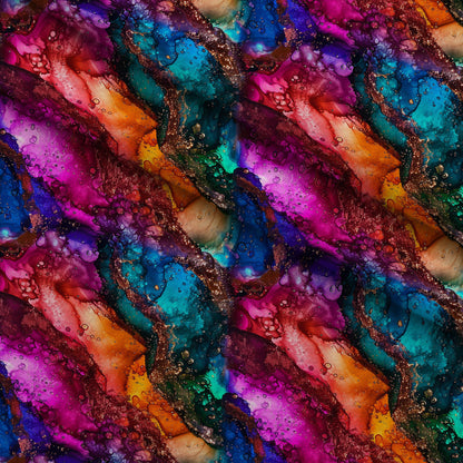 Geode Glow Pattern 16 Minky Fabric