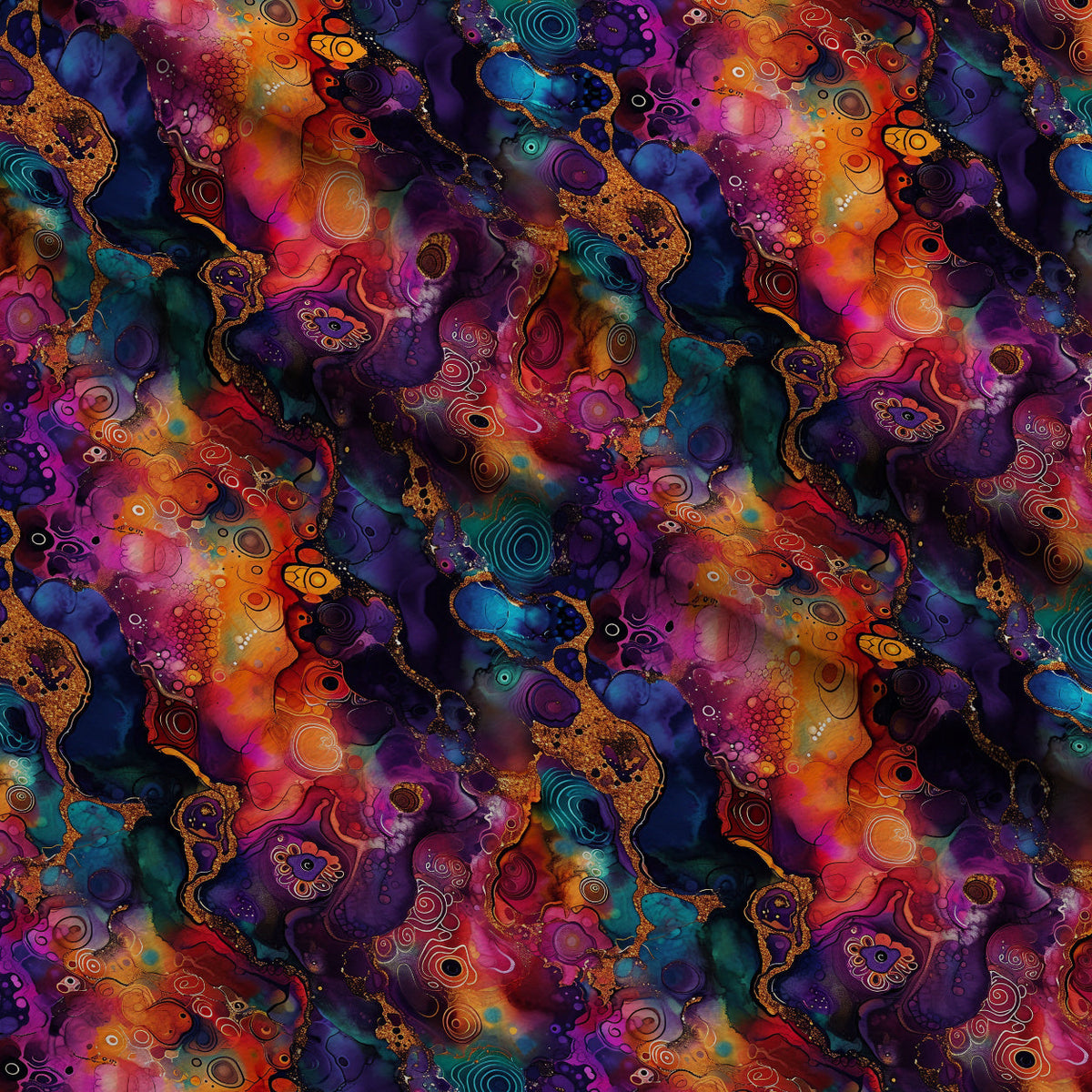 Geode Glow Pattern 17 Minky Fabric