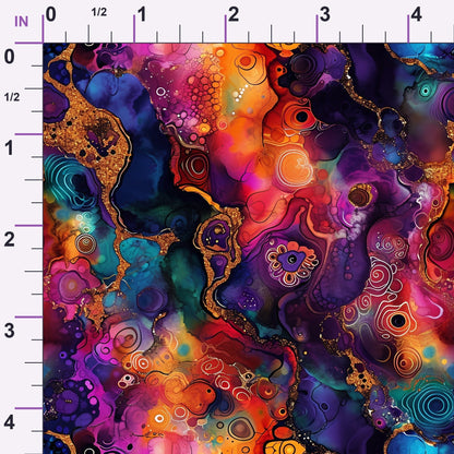 Geode Glow Pattern 17 Minky Fabric
