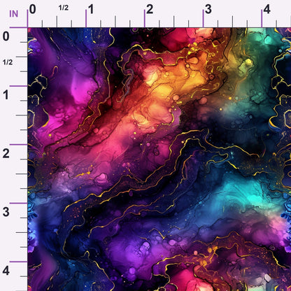 Geode Glow Pattern 18 Minky Fabric