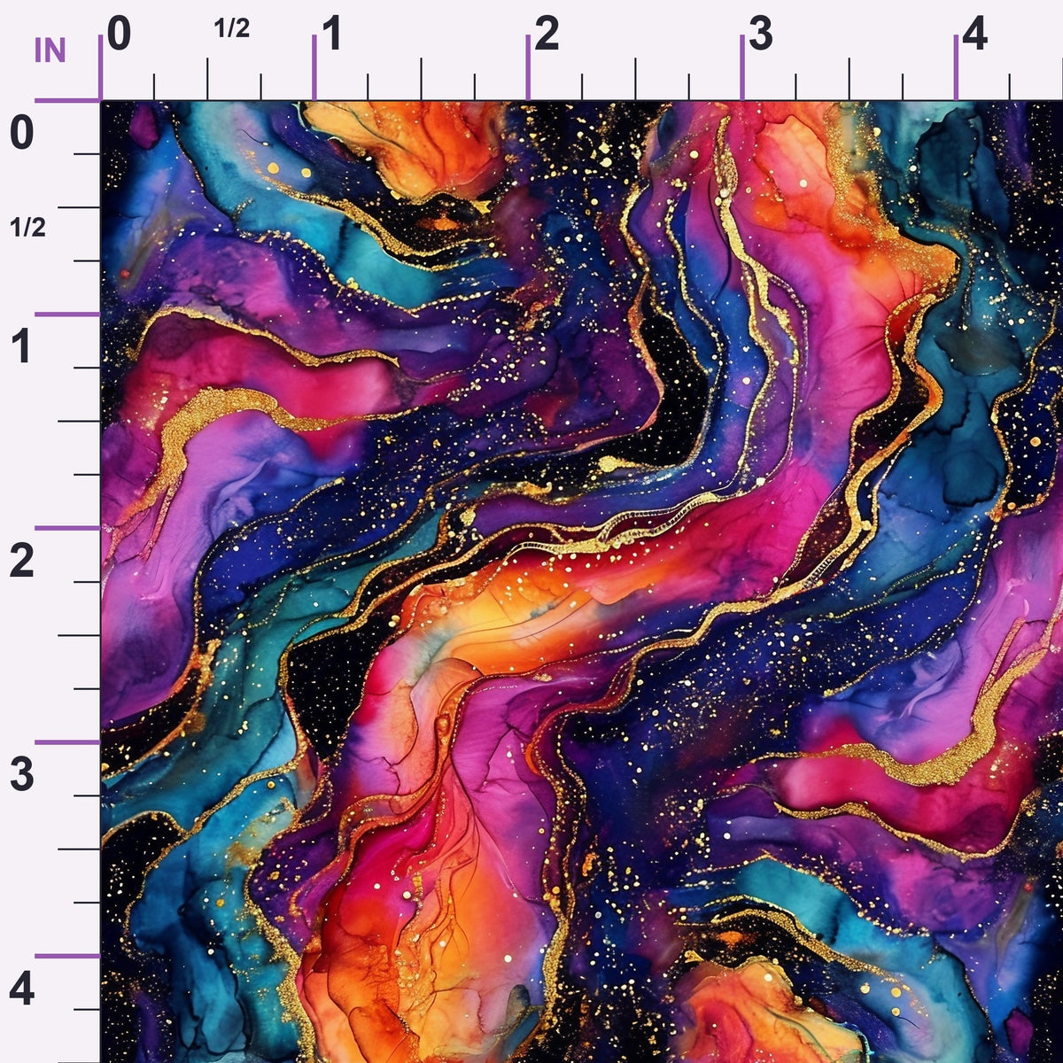 Geode Glow Pattern 2 Minky Fabric