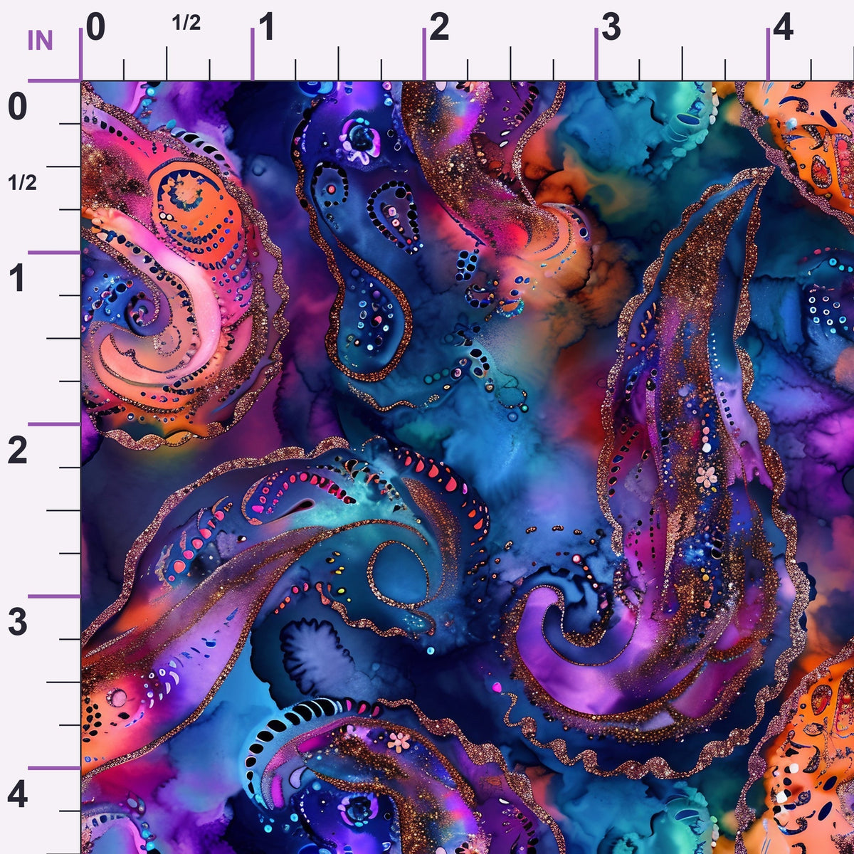 Geode Glow Pattern 20 Minky Fabric