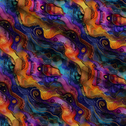 Geode Glow Pattern 3 Minky Fabric