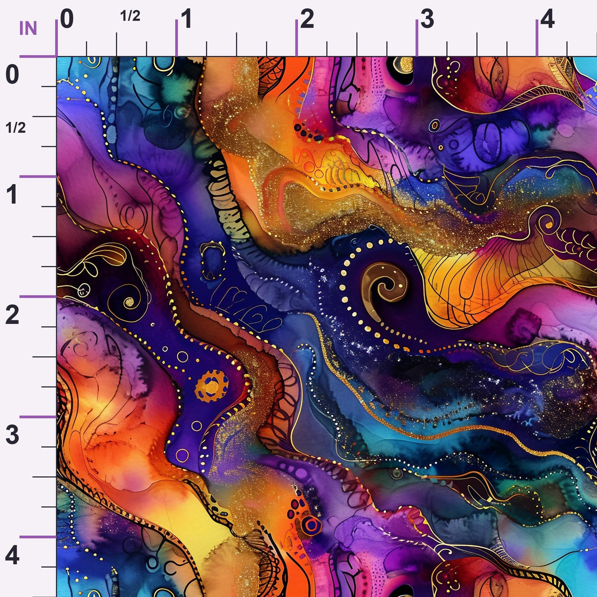 Geode Glow Pattern 3 Minky Fabric