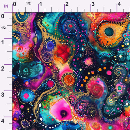 Geode Glow Pattern 4 Minky Fabric