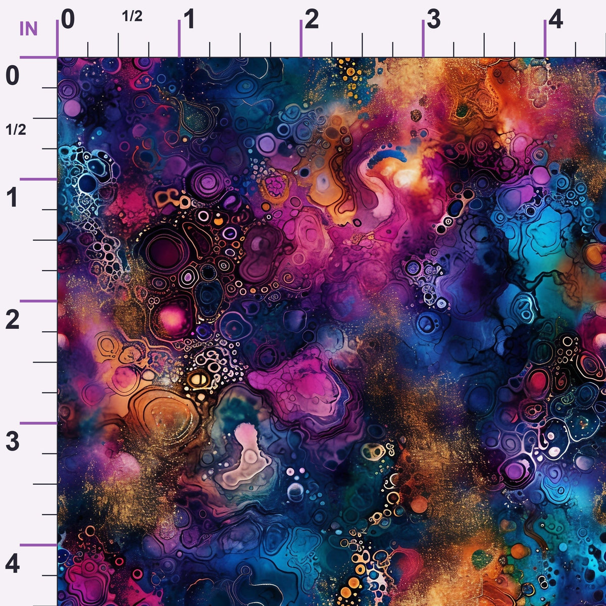 Geode Glow Pattern 6 Minky Fabric