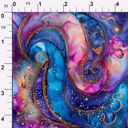 Geode Glow Pattern 8 Minky Fabric