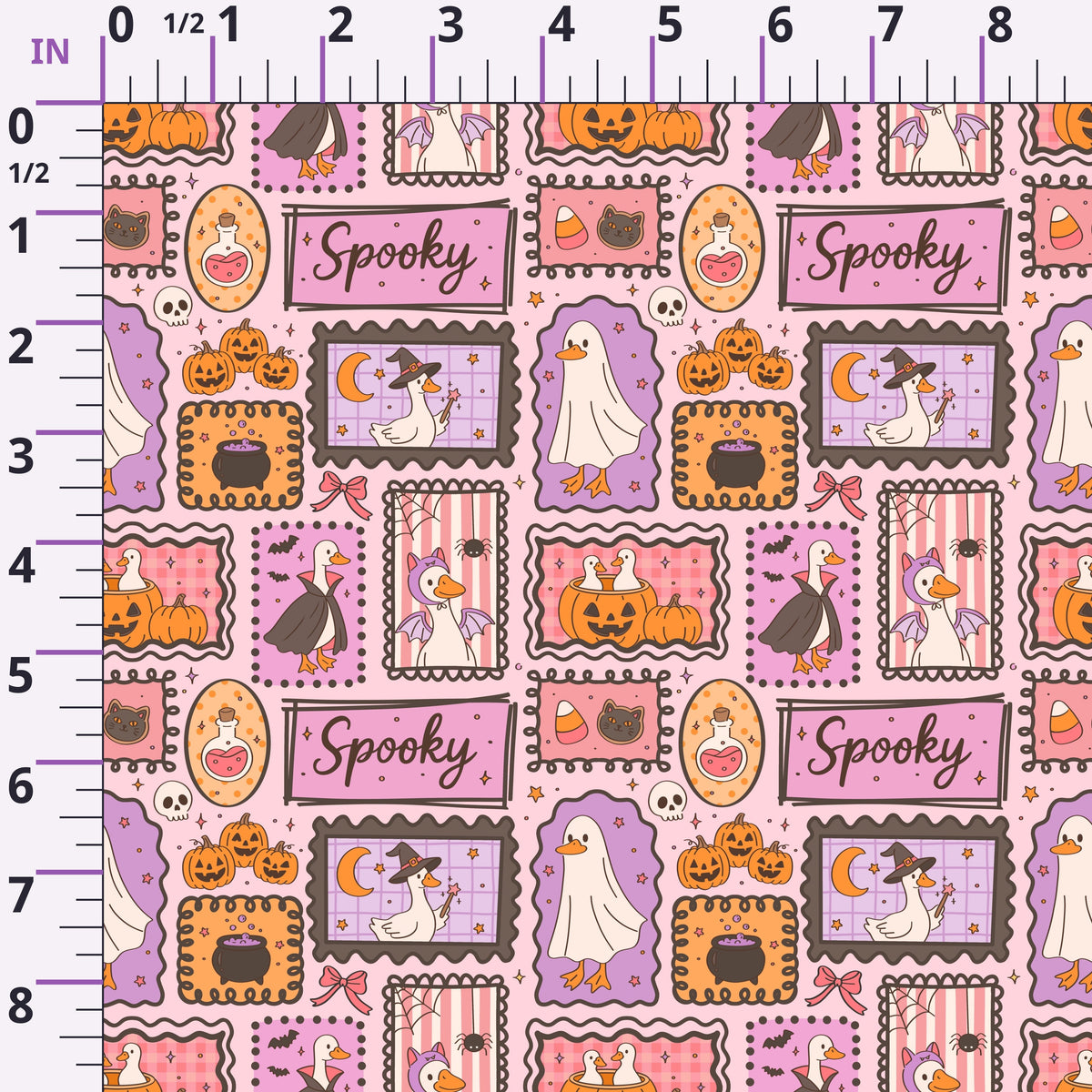 Giggly Ghost Parade Pattern 1 Minky Fabric