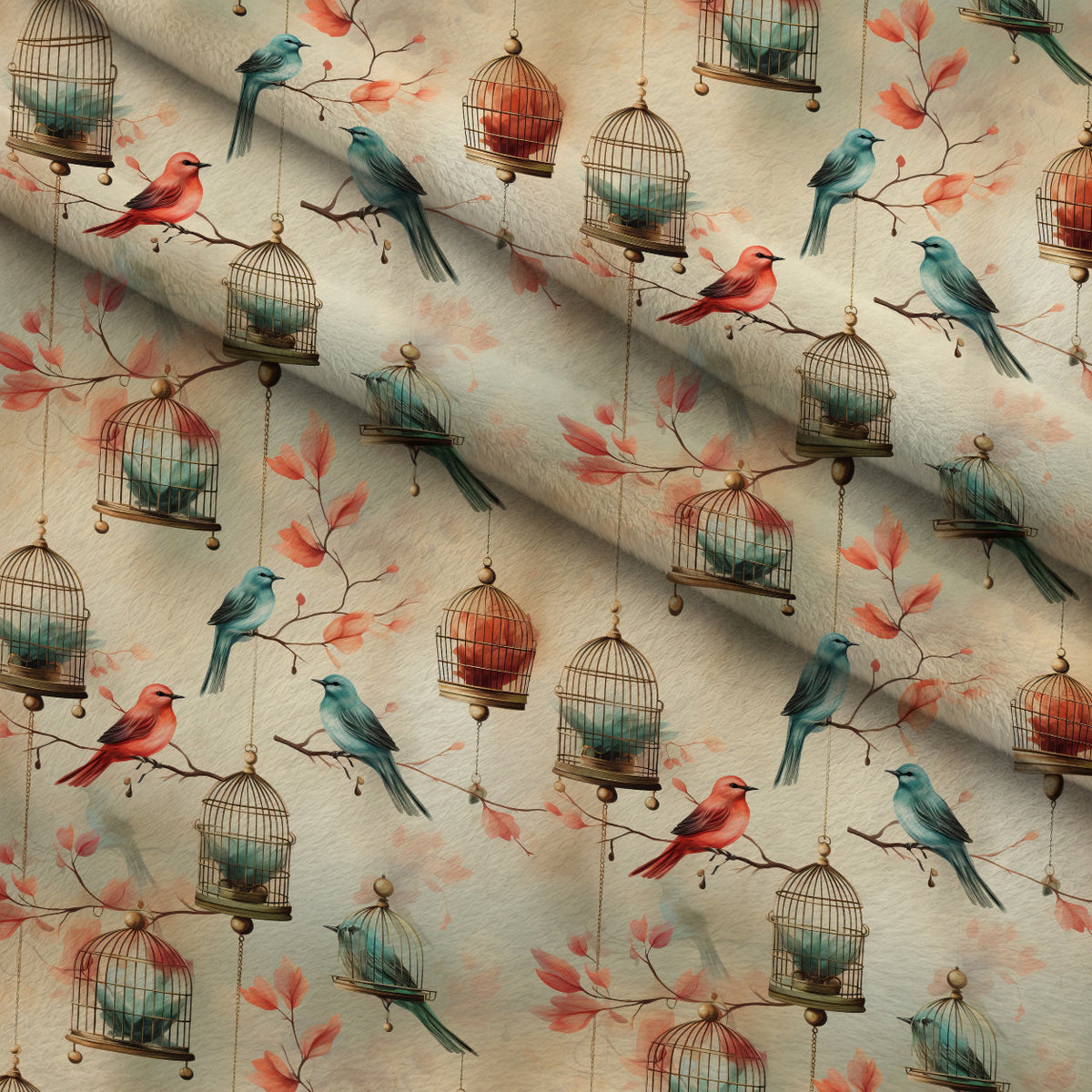 Gilded Aviary Pattern 11 Minky Fabric