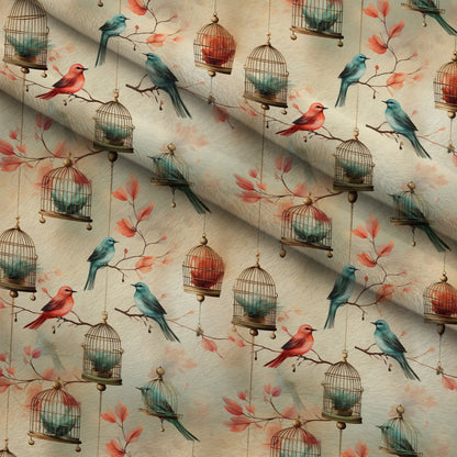 Gilded Aviary Pattern 11 Minky Fabric