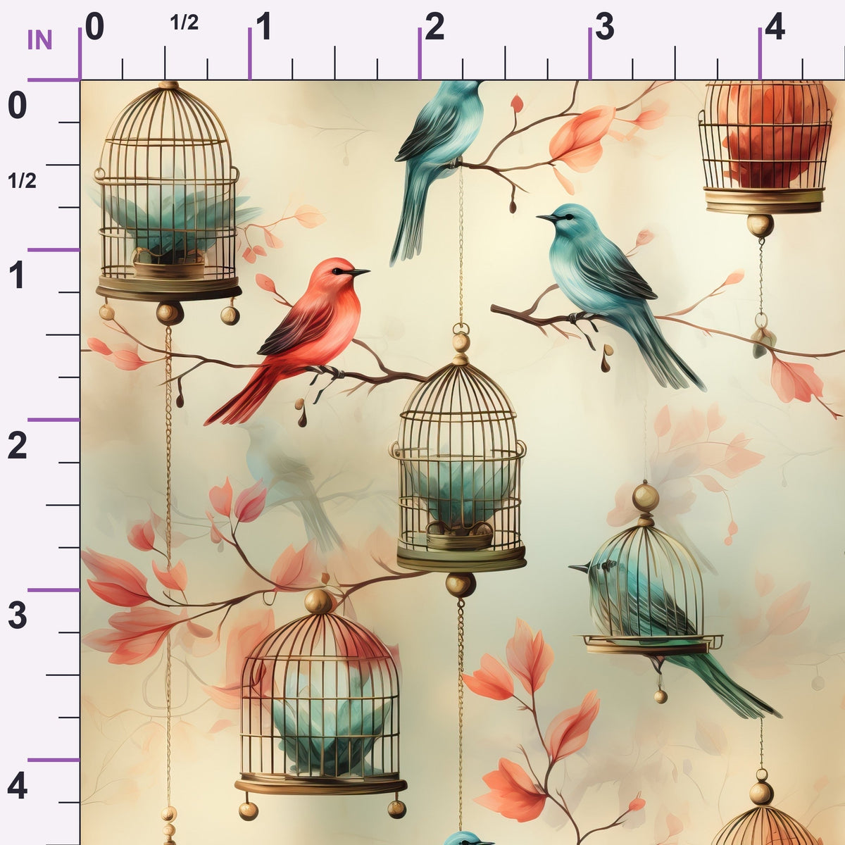 Gilded Aviary Pattern 11 Minky Fabric