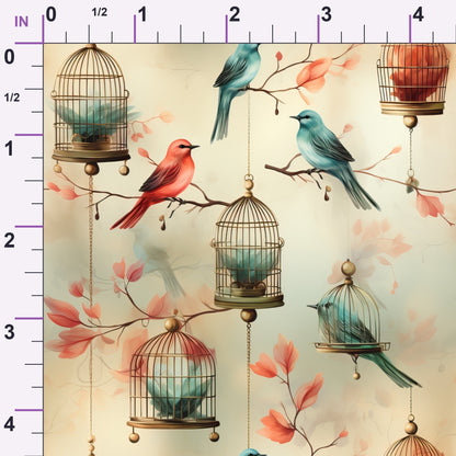 Gilded Aviary Pattern 11 Minky Fabric