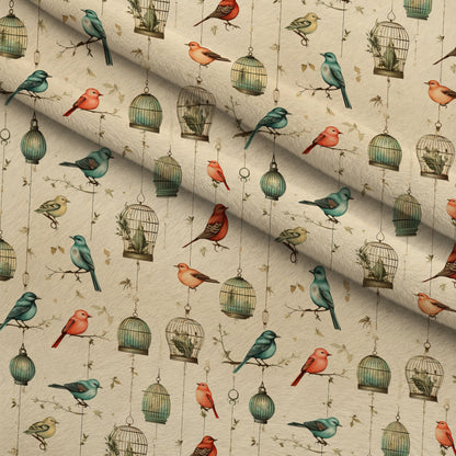 Gilded Aviary Pattern 12 Minky Fabric