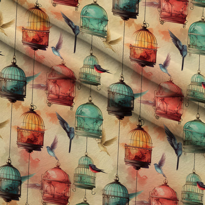 Gilded Aviary Pattern 3 Minky Fabric