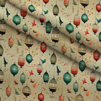 Gilded Aviary Pattern 4 Minky Fabric