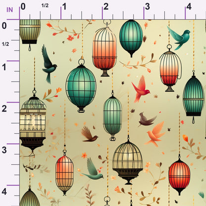 Gilded Aviary Pattern 4 Minky Fabric