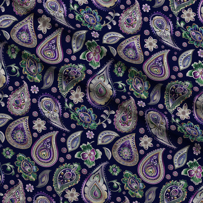 Gilded Boteh Blooms Pattern 3 Minky Fabric