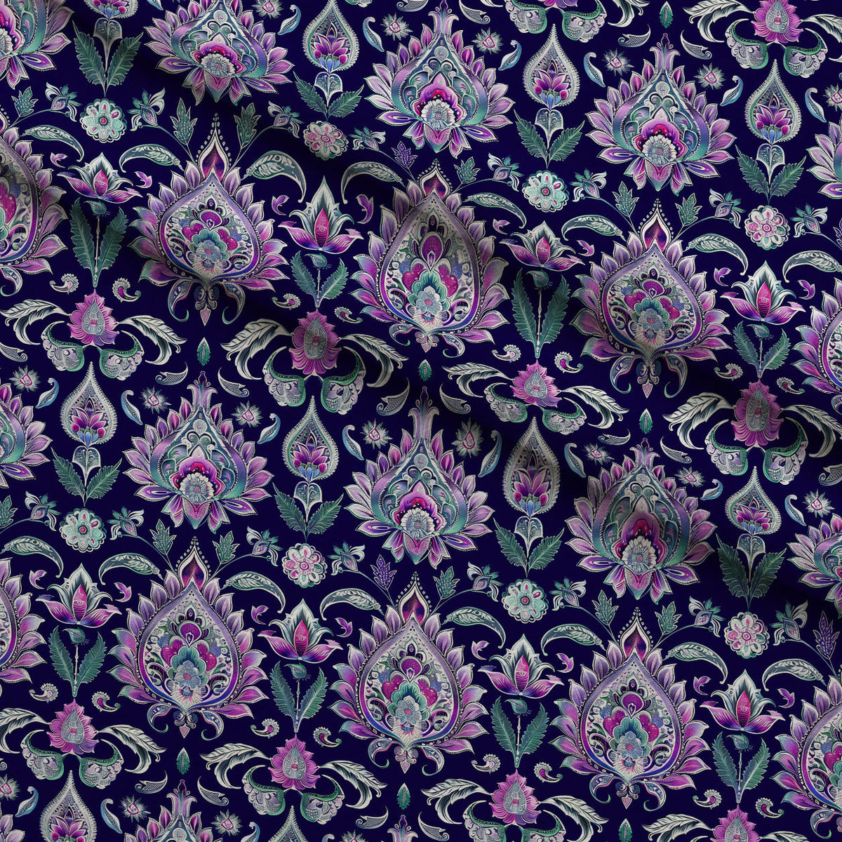 Gilded Boteh Blooms Pattern 4 Minky Fabric