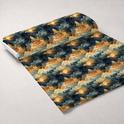 Gilded Clouds Pattern 1 Minky Fabric