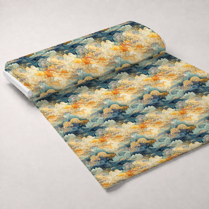 Gilded Clouds Pattern 2 Minky Fabric